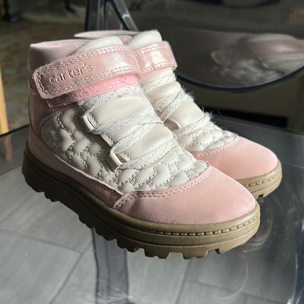 Carters pink winter toddler boots size 11M
